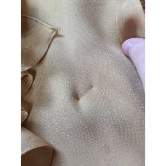 Khaite Callen Nude Silk Ruffle Front Georgette dress sz XS - Picture 5 of 8